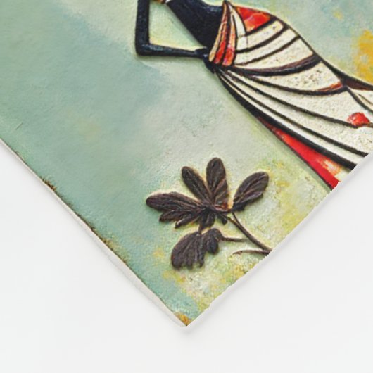 Art Africain - Femme sur les couvertures à jetons, (Coin)