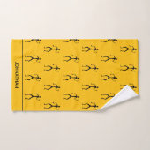 Art africain, Stick Man Silhouette Danses Motif (Serviette à main)