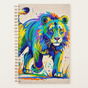Art animal Lion abstrait coloré