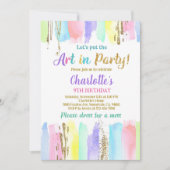 Art Anniversaire Fête Invitation Painting Party In (Devant)