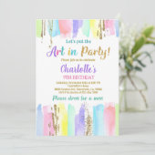 Art Anniversaire Fête Invitation Painting Party In (Debout devant)