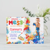 Art Anniversaire Invitation de fête avec photo (Debout devant)