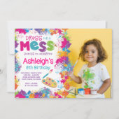 Art Anniversaire Invitation de fête avec photo (Devant)