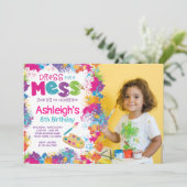 Art Anniversaire Invitation de fête avec photo (Debout devant)