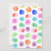 Art Anniversaire Invitation, Peinture Invitation A (Dos)