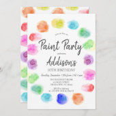 Art Anniversaire Invitation, Peinture Invitation A (Devant / Derrière)