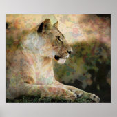 *~* Art AP23 Artistic RAINBOW Abstracte LIONESS Poster (Voorkant)
