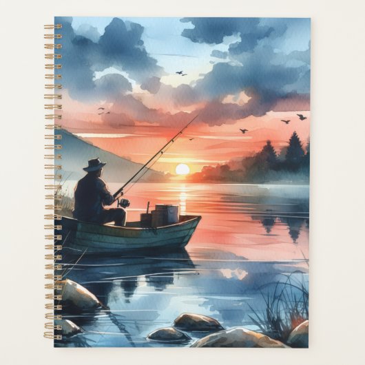 Art aquarelle de pêcheur (Devant)