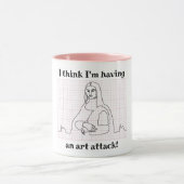 Art Attack Funny Mona Lisa EKG Cardiology Pun Mok (Midden)