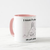 Art Attack Funny Mona Lisa EKG Cardiology Pun Mok (Voorkant links)