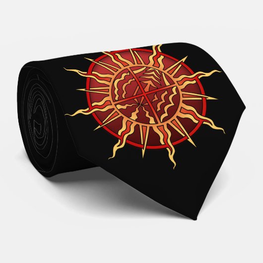 Art autochtone Cravate Tribal Sun Neckties d'art s (Roulé)