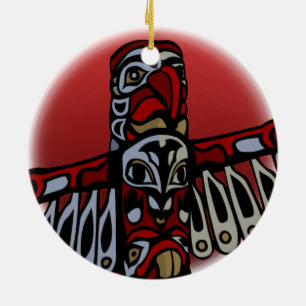 Art autochtone Décoration Personnalisée Totem Pole