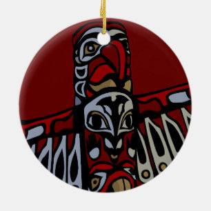 Art autochtone Décorations Totem Pole Ornament Sou