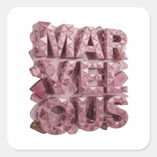 Art autocollant rose gras MARVELOUS