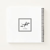 Art avec votre nom dans le carnet d'esquisses Bord (Dos)