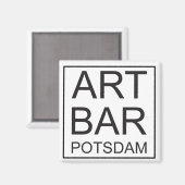 ART & Bar Potsdam Magnet Button by ARTCommerz Magneet (Voorkant / Achterkant)