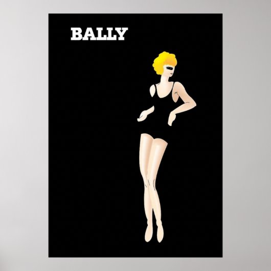  Art Bernard Villemot Bally Shoes Poster (Voorkant)