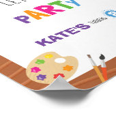 Art Birthday Party - Affiche de bienvenue 8x10 (Coin)