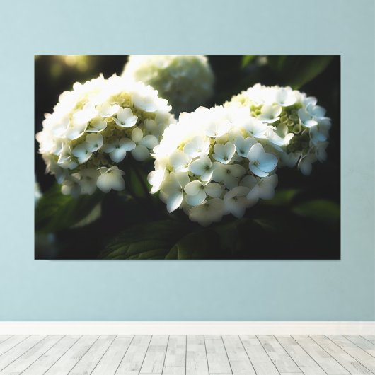 *~* Art Blanc Hydrangea TV2 toile étirée Impressio (Insitu (Plancher de Bois))