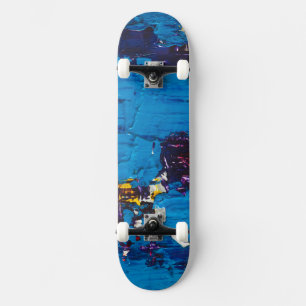 Art Blauw Koel Skateboard