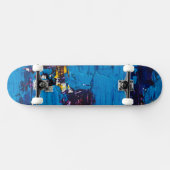 Art Blauw Koel Skateboard (Horizontaal)