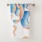 Art bleu d'aquarelle de poulpe (En situation)