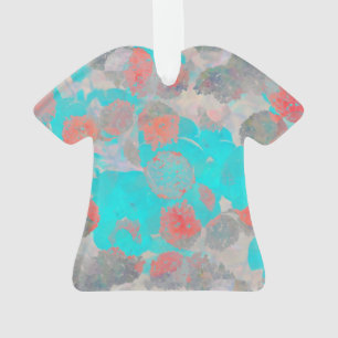 Art bleu rouge romantique floral / motif de fleurs
