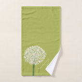 Art botanique de la fleur d'Allium | Flore élégant (Serviette à main)