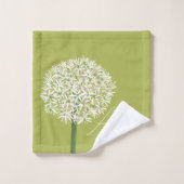 Art botanique de la fleur d'Allium | Flore élégant (Gant de toilette)