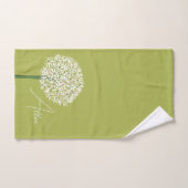Art botanique de la fleur d'Allium | Flore élégant (Serviette à main)