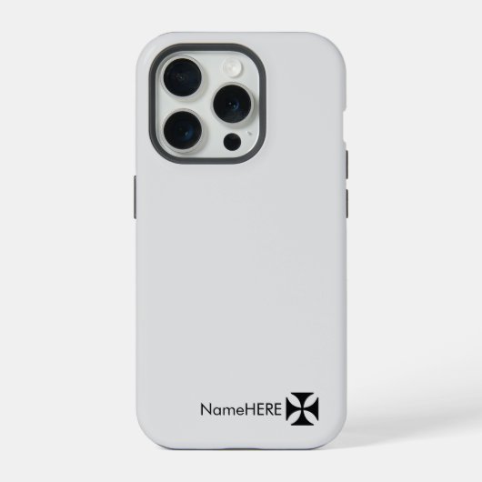 Art breveté Croix Noire personnalisée, gris clair (Verso)