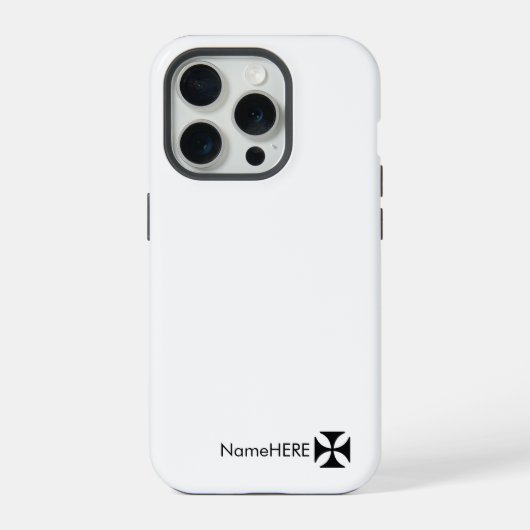 Art breveté Croix Noire personnalisée, noir & blan (Verso)