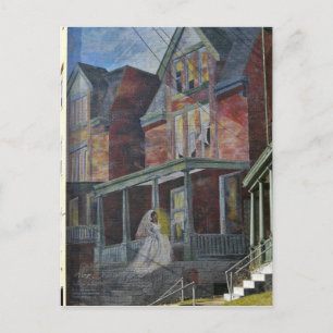 Art.  Bride die haar 'huis' binnenkwam. Briefkaart