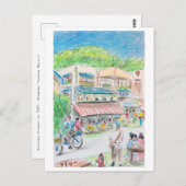 Art Briefkaart - 'Summer Street' (Voorkant / Achterkant)
