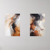 Art Brown en marbre fluide Abstrait (Recto)