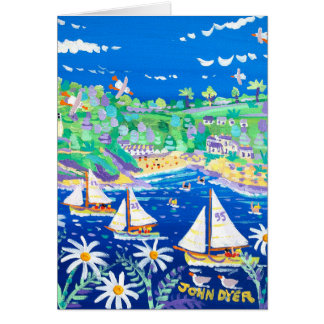Art Card Racing down the River Fowey door John Dye