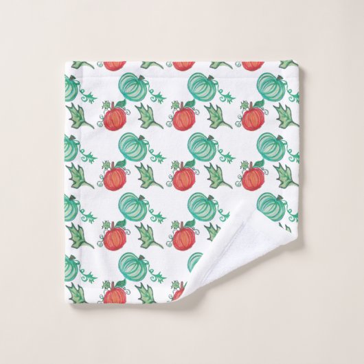 Art Citrouille d'automne (Gant de toilette)