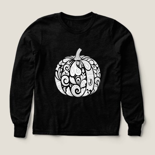 Art Citrouille noir et blanc complexe - Halloween (Motif recto)