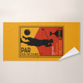 Art classique du golf des années 30 (Serviette de bain)