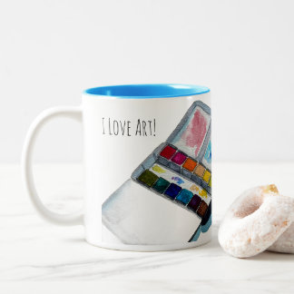 Art Coffee Mug Tweekleurige Koffiemok
