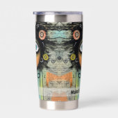 Art collage dame 8 geïsoleerde drinkbeker (Rechts)