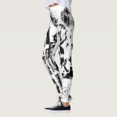 ART COLLAGE zwart-wit en uw ideeën Leggings (Links)