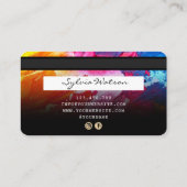 Art coloré Abstrait Carte de crédit Style Or (Dos)