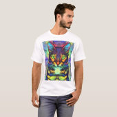 ART COLORÉ CAT T-SHIRTS ABSTRAITS (Devant entier)