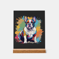 Art coloré de Bouledogue français pour les amoureu