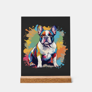Art coloré de Bouledogue français pour les amoureu