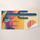 Art coloré du désert du sud-ouest (Serviette de bain)