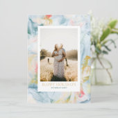 Art coloré Noël Fête Photo Carte de voeux (Debout devant)