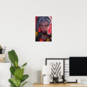Art Concept de style Anime sur affiche Arrière - p (Bureau à domicile)