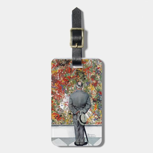 Art Connoisseur van Norman Rockwell Bagagelabel (Voorkant verticaal)